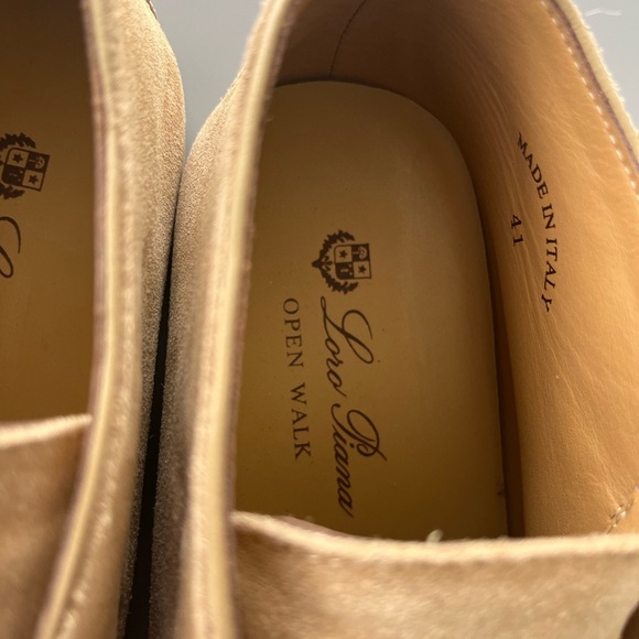 [41/US8]Loro Piana Men's Tan Summer Open Walk Ankle Light Suede Boots EUC - Picture 5 of 14